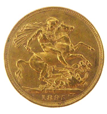Lot 924 - A Victorian 1895 sovereign, old head, George...