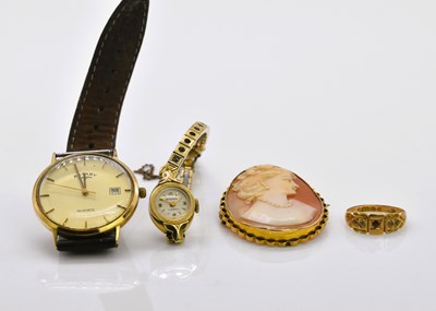 Lot 1087 - A 9ct gold Rotary wristwatch, a lady's 9ct...