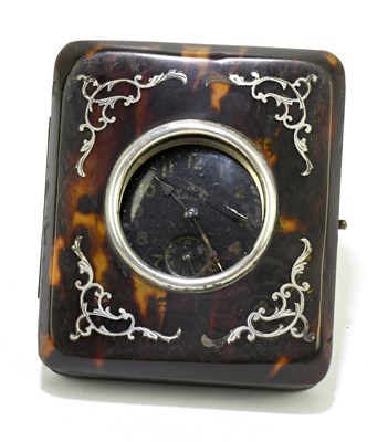 Lot 2345 - A tortoiseshell and white metal inlaid pocket...
