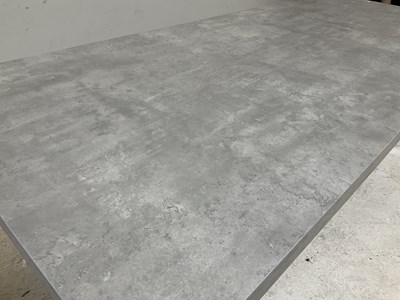 Lot 32 - A modern marble effect top dining table with...