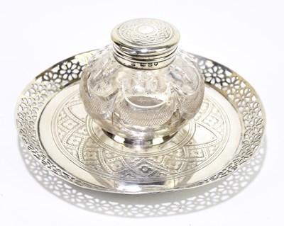 Lot 2241 - MARTIN, HALL & CO; a Victorian inkstand and...