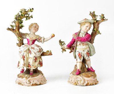 Lot 121 - A pair of 19th century German porcelain...
