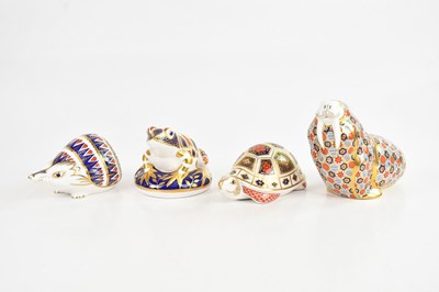 Lot 1630 - ROYAL CROWN DERBY; four animal form...