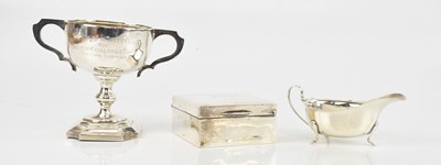 Lot 492 - JOHN TAYLOR & CO; a George V hallmarked silver...