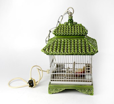 Lot 107 - A late 20th century Chinese lamp in the form...