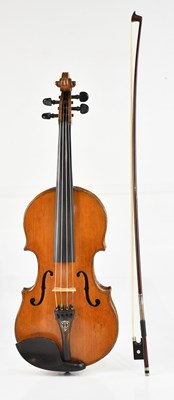 Lot 1294 - A full size Scottish violin, with two-piece...