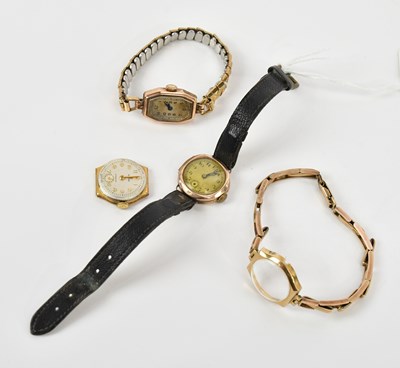 Lot 609 - CYMA; a lady's 9ct gold cased wristwatch, the...