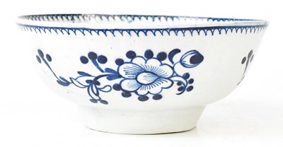 Lot 255 - An 18th century English porcelain blue and...