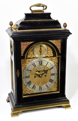 Lot 1467 - THOMAS CHAPPELL, LONDON; a George III ebonised bracket clock