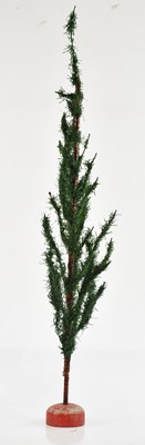 Lot 2212 - A 1920s Christmas tree, on red painted base,...