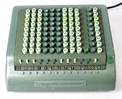 Lot 514 - A Unilectric Comptometer calculator, with a...