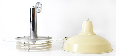 Lot 77 - An Art Deco style perspex and chrome ceiling...