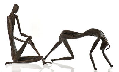 Lot 1202 - CHARLES FRAUGHAN; a welded steel sculpture,...