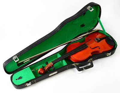 Lot 624 - A Chinese student's violin with paper label...