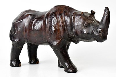 Lot 525 - A small Liberty-style leather rhinoceros,...