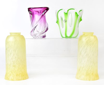 Lot 425 - Two studio glass vases, comprising a Zorza...