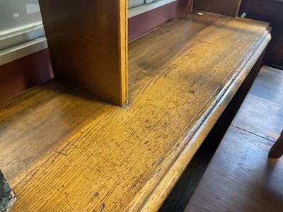 Lot 38 - A Victorian pine bookcase, the upper section...