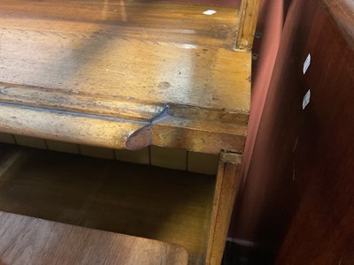 Lot 38 - A Victorian pine bookcase, the upper section...
