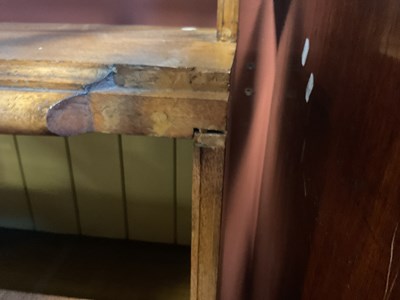 Lot 38 - A Victorian pine bookcase, the upper section...