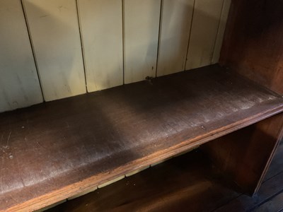 Lot 38 - A Victorian pine bookcase, the upper section...