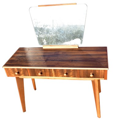 Lot 1717 - MORRIS OF GLASGOW; a teak mirror back dressing table