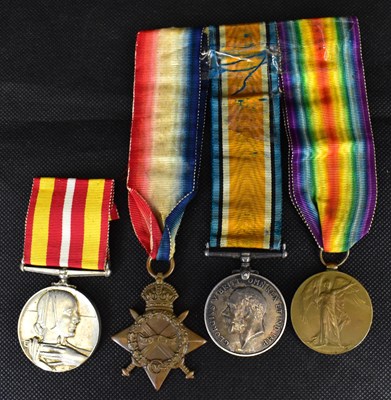 Lot 506 - A WWI medal group to include the 1914-15 Star...