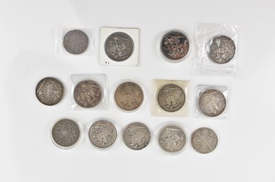 Lot 2571 - A collection of Victorian and later crowns and...