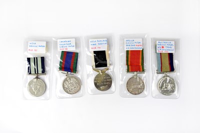 Lot 535 - Five various medals to include New Zealand War...