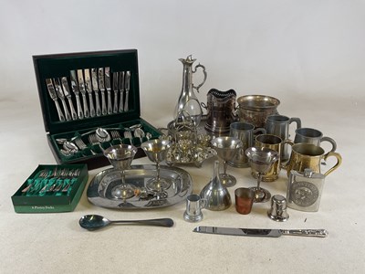 Lot 456 - A quantity of silver plated items, including...