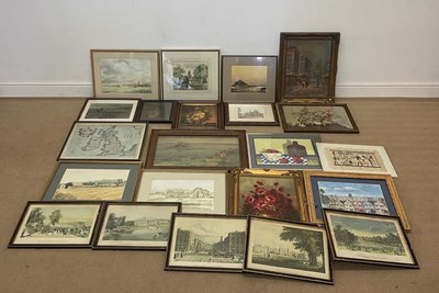Lot 2327 - A quantity of pictures and prints, including...
