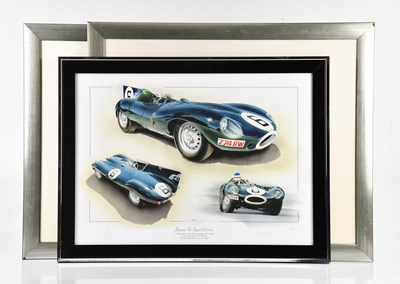 Lot 1490 - Three racing car prints, two by John Francis...