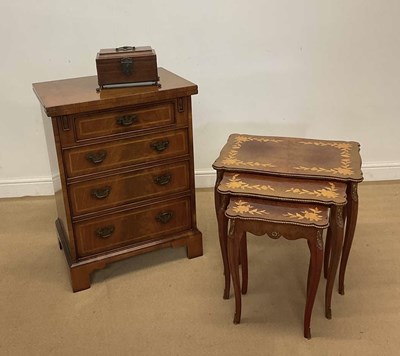 Lot 2801 - A side table in the form of a bachelor's chest,...