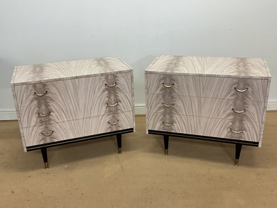 Lot 2809 - BERRY FURNITURE; a pair of melamine chests of...