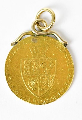Lot 1025 - A George III half guinea, 1790.