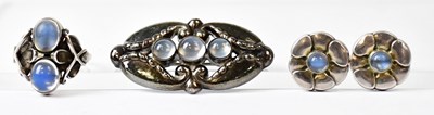 Lot 1115 - GEORG JENSEN; a pair of Danish silver...