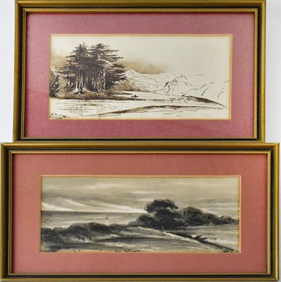 Lot 818 - UNATTRIBUTED; two watercolours, 'Firs - A...