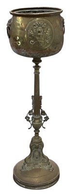 Lot 51 - A late 19th/early 20th century brass twin...