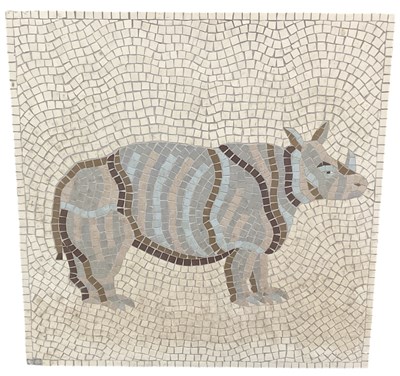 Lot 248 - A modern square mosaic panel depicting a...