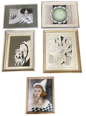 Lot 187 - RON WOOD (1922-2009); five assorted pictures...
