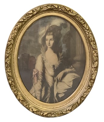 Lot 184 - A 19th century colour print, portrait of a...