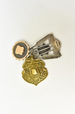 Lot 1152 - Three cricket themed pocket watch chain prize...