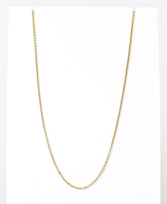 Lot 1100 - A 9ct gold fine link necklace, stamped '9ct',...