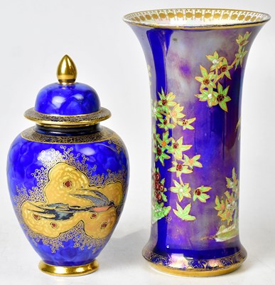 Lot 95 - CARLTON WARE; a lustre glazed gilt-heightened...