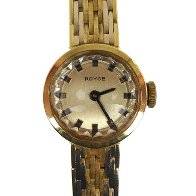 Lot 1292 - ROYCE; a ladies' 14ct gold wristwatch, the...