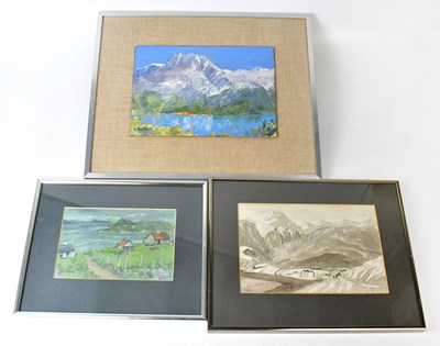 Lot 842 - KA WYLIE; an ink and wash sketch, small...