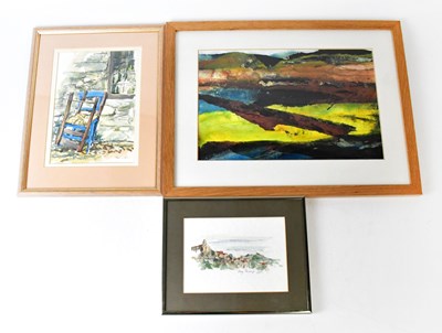 Lot 815 - Two watercolours, John Whurr, two chairs...