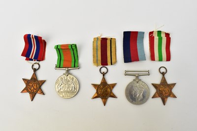 Lot 875 - A WWII medal group comprising war medal,...