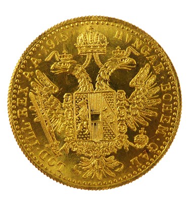 Lot 951 - FRANZ JOSEPH I, 1915; an Austria one ducat...