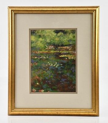 Lot 123 - MARC GRIMSHAW (born 1957); pastel, garden...