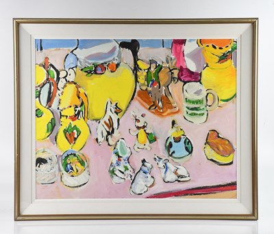 Lot 566 - ELIZABETH COPE (born 1952); oil on board,...